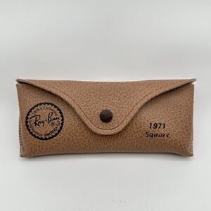 Ray Ban Sunglasses Case Brown for 1971 Square Throwback‎ Style Glasses Case Only